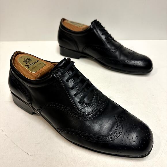 EXCELLENT J.M. Weston 607 Richelieu Oxford Wingtip Black France UK 7.5 / US 8.5 - Picture 6 of 14